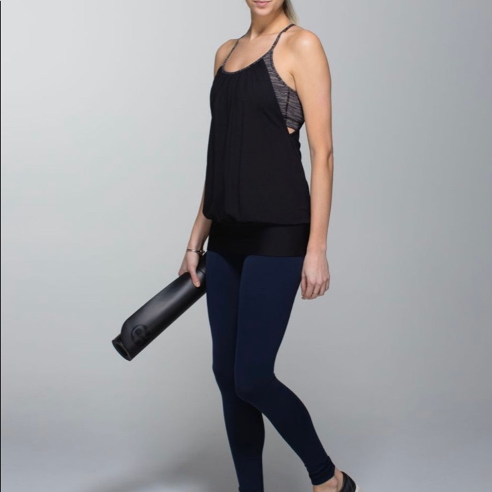 Lululemon No Limits Tank. Size 4. Color: Black / Wee Are From Space Black Cashew